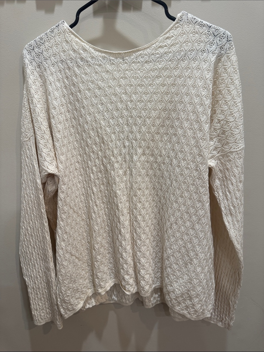 Sezane Cream Open-Knit Button Cardigan - Picture 2 of 4